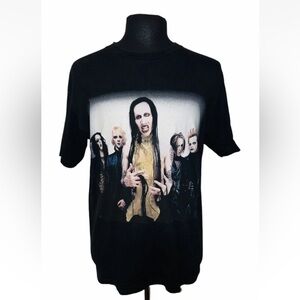 Y2K VTG MARILYN MANSON GUNS GOD GOVERNMENT BAND SHIRT SZ L 2000 STREETWEAR